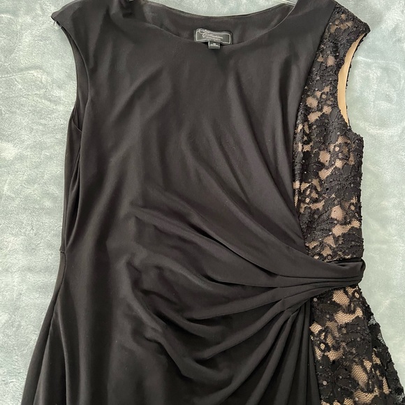 Black Dress w/Nude side & Lace overlay. - Picture 2 of 4